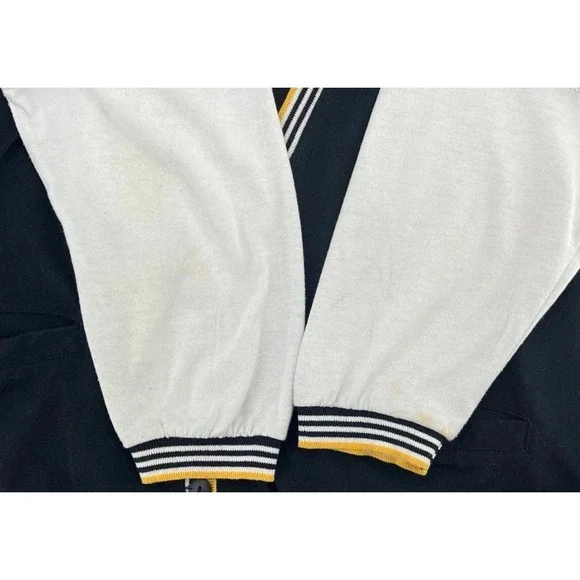 Active Elements Vtg‎ Blue Long Sleeve Cardigan Sz M Cozy Retro Knit Academia